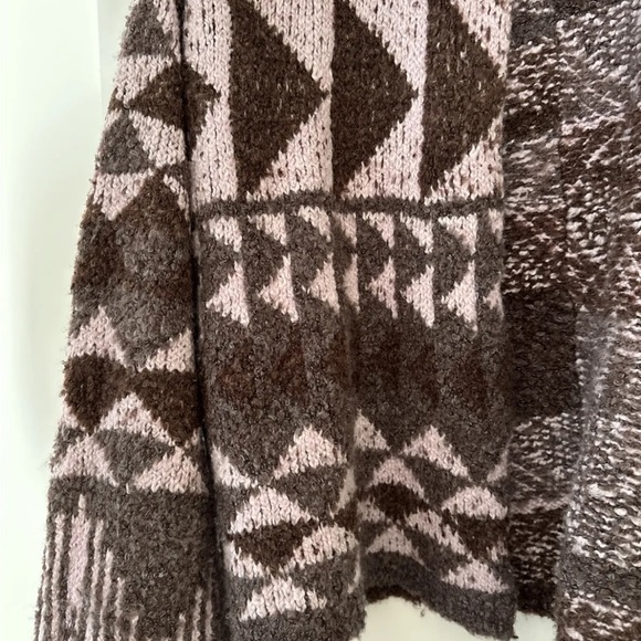 Free People One and Another Cardi Aztec Tribal Wool cardigan small sweater - Picture 6 of 9